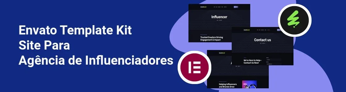 Wordpress completo template kit site para agencia de influenciadores GTLB5DR