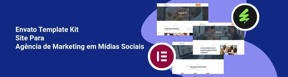 Wordpress completo template kit site para agencia de marketing em midias sociais J6TF27W