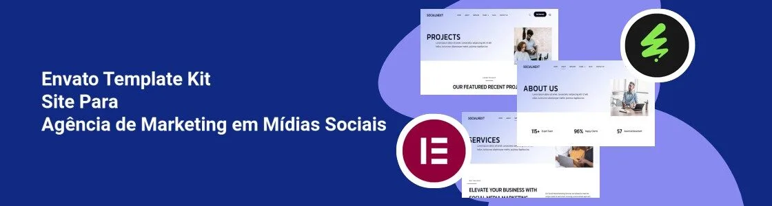 Wordpress completo template kit site para agencia de marketing em midias sociais JWYF5EQ
