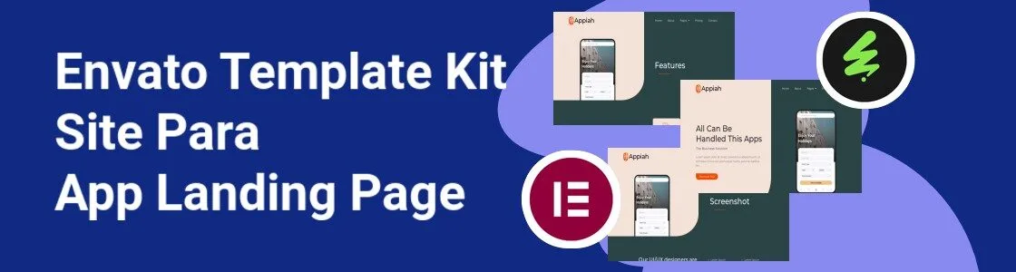 Wordpress completo template kit site para app landing page AW6PVK6