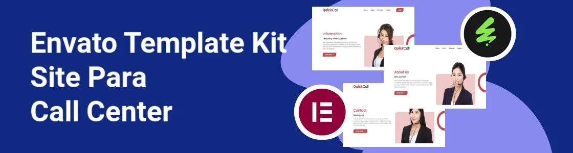 Wordpress completo template kit site para call center CBMZHMG