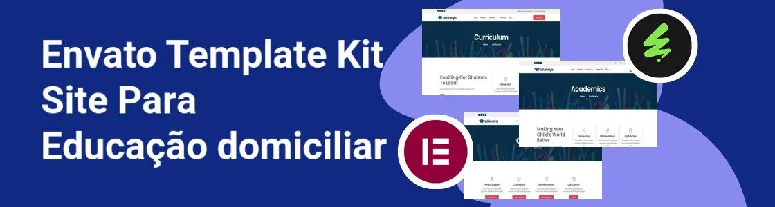 Wordpress completo template kit site para educacao domiciliar ARA7UWE