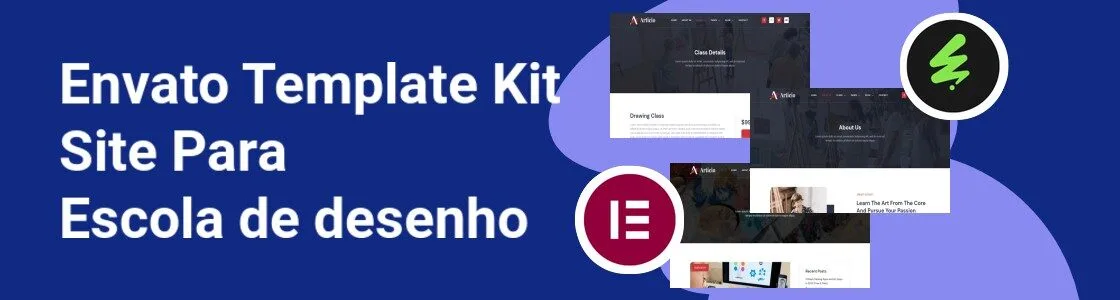 Wordpress completo template kit site para escola de desenho R4NC79V