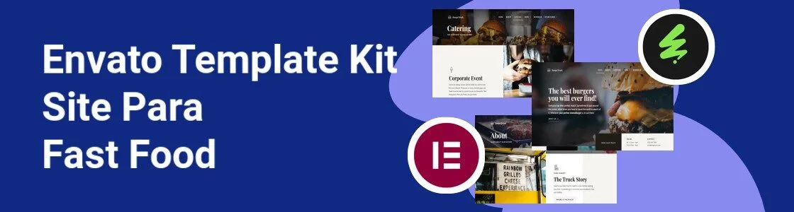 Wordpress completo template kit site para fast food P94NF48