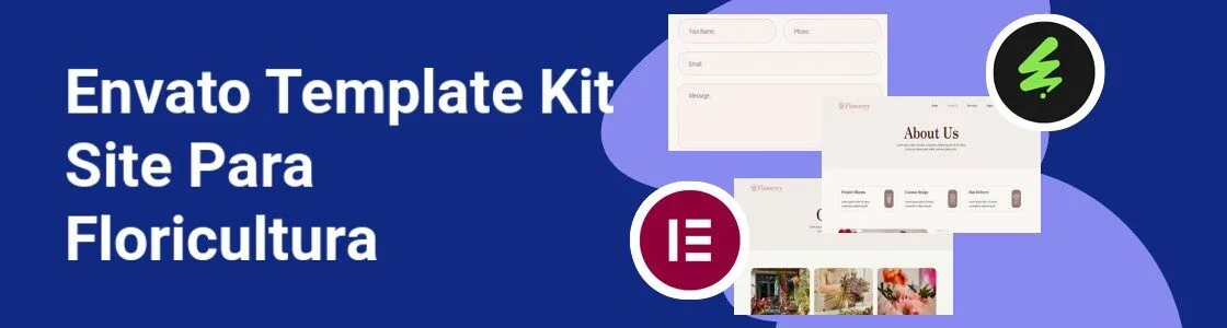 Wordpress completo template kit site para floricultura UPFDVVP