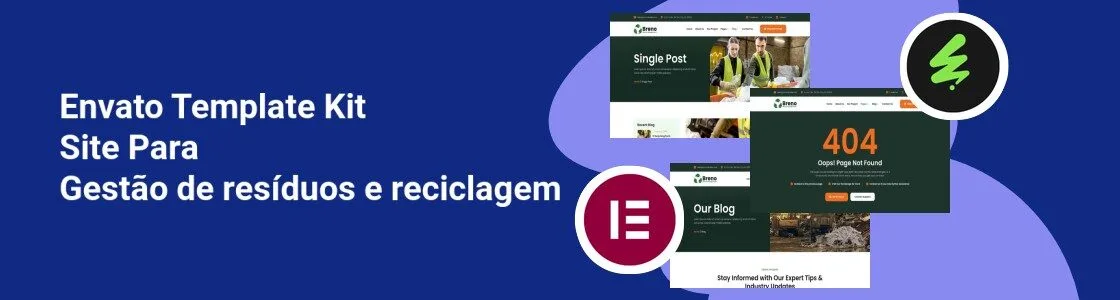 Wordpress completo template kit site para gestao de residuos e reciclagem KW58PYS