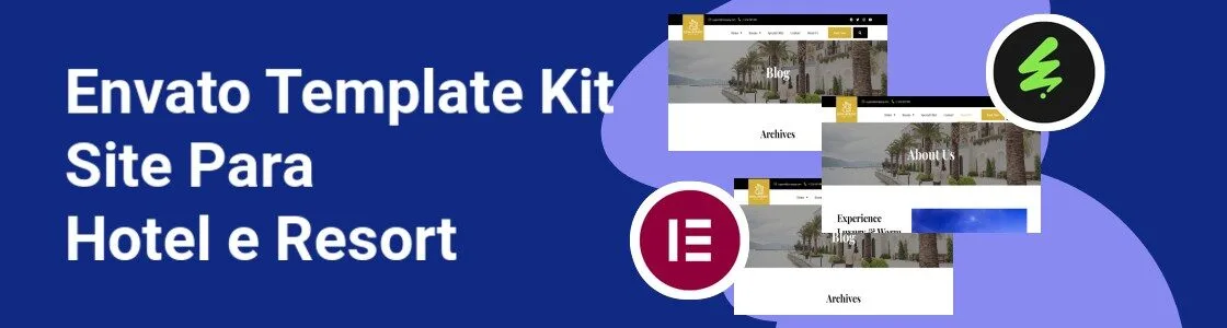 Wordpress completo template kit site para hotel e resort 99XMEBU