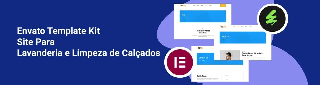 Wordpress completo template kit site para lavanderia e limpeza de calcados FALEJUA