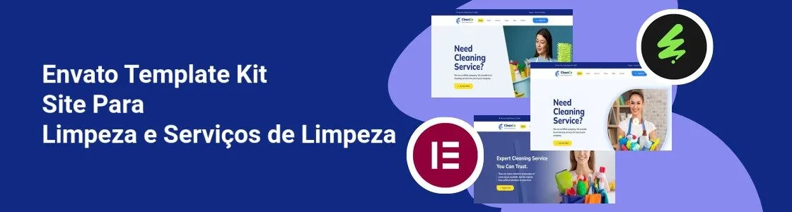 Wordpress completo template kit site para limpeza e servicos de limpeza WA4KBH7