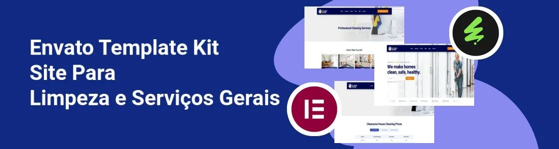 Wordpress completo template kit site para limpeza e servicos gerais BAN4USW