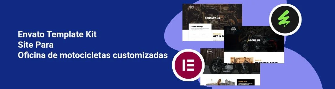 Wordpress completo template kit site para oficina de motocicletas customizadas KCX8XBR