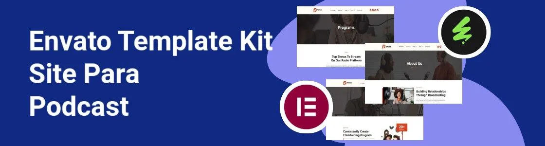 Wordpress completo template kit site para podcast USQVR6U