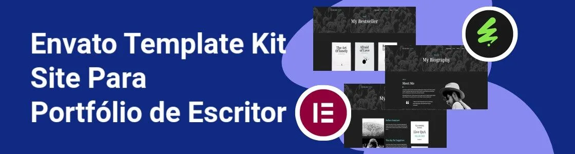 Wordpress completo template kit site para portfolio de escritor 8DPGFTF