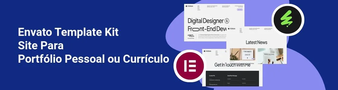 Wordpress completo template kit site para portfolio pessoal ou curriculo 4CQMMC9