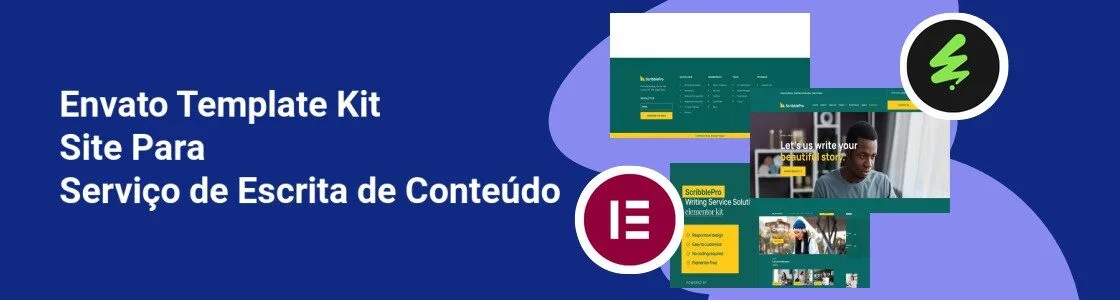 Wordpress completo template kit site para servico de escrita de conteudo UB753V9