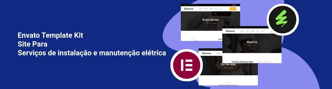 Wordpress completo template kit site para servicos de instalacao e manutencao eletrica YJ4GTA6