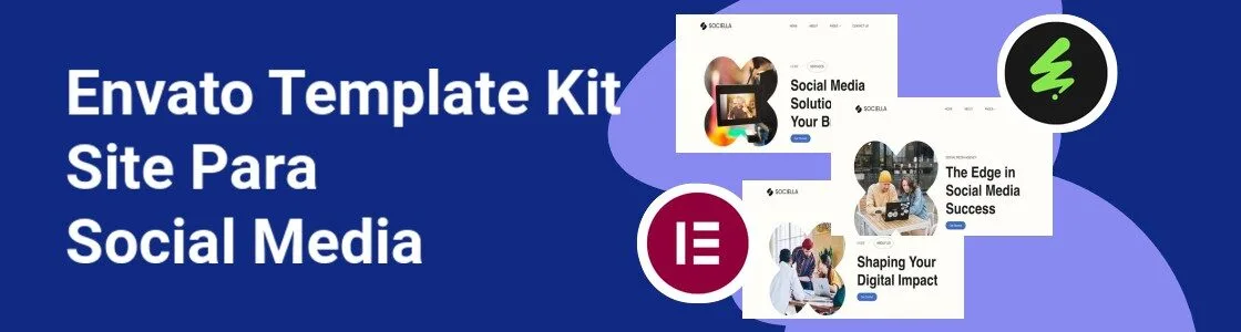 Wordpress completo template kit site para social media 93QDVS8