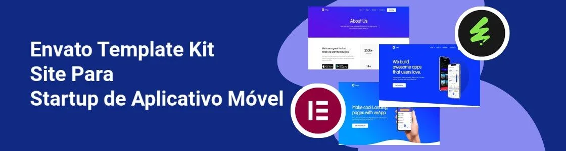 Wordpress completo template kit site para startup de aplicativo movel XRV77CF